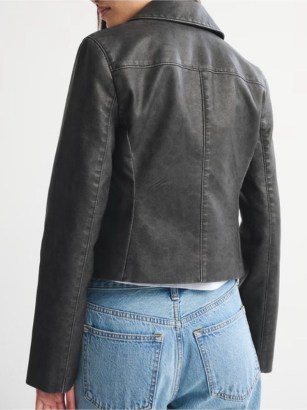 Abercrombie and fitch slim fit vegan leather jacket - Picture 3 of 8